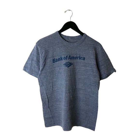 Vintage Bank Of America T Shirt Single Stitch Graphic Tee Cotton Adult Gray L - Picture 1 of 13
